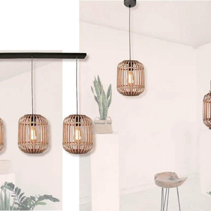 Lámpara de Bambú "Ambiente" - 3 Luces-ivvidek